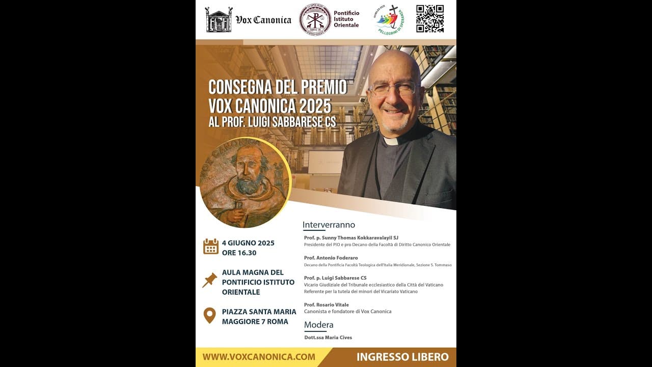 Premio Vox Canonica 2025