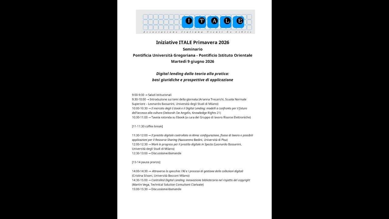 Convegno ITALE: Digital lending dalla teoria alla pratica