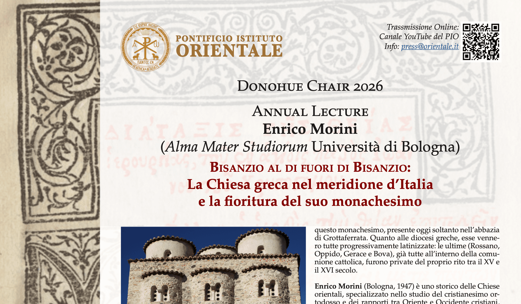 Donohue Chair 2026 – Annual Lecture